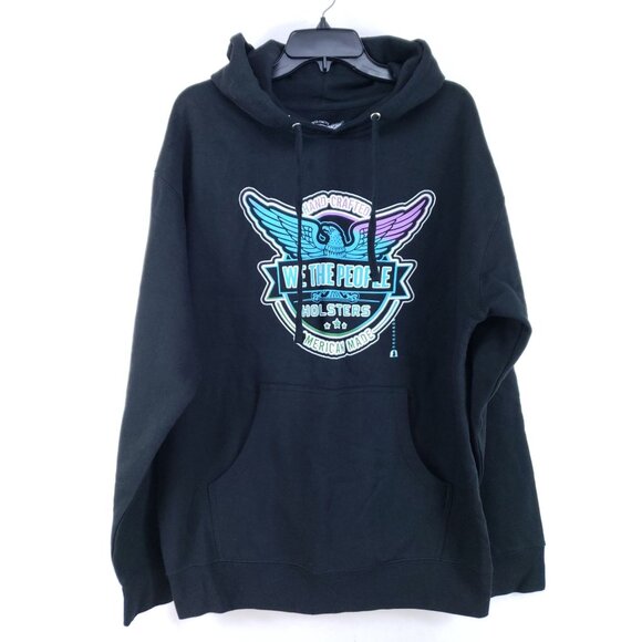 2 We The People Hooded Sweatshirts Mens Size Large Black - Picture 2 of 13